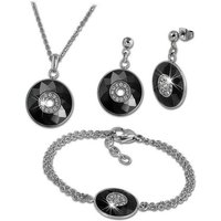 Amello Schmuckset Amello Edelstahlschmuckset Keramik Rund (Schmuckset, 3-tlg., Schmucksets), Damen Schmucksets, Edelstahl (Stainless Steel), Farbe: silberfarben, s von Amello