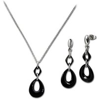 Amello Schmuckset Amello Edelstahlschmuckset Keramik Tropfen (Schmuckset, 2-tlg., Schmucksets), Damen Schmucksets, Edelstahl (Stainless Steel), Farbe: silberfarben, s von Amello