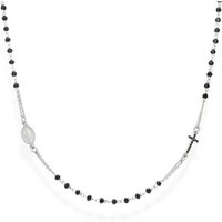 Amen Kreuzkette Kette black crystals Zirkonia Damen von Amen