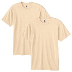 American Apparel Blend Track T-Shirt, Style GTR401, Tri-Cream (2-Pack) von American Apparel