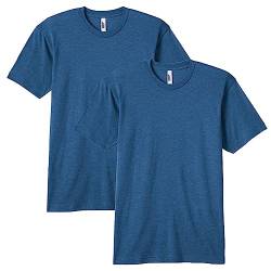 American Apparel Blend Track T-Shirt, Style GTR401, Tri-Dusk (2-Pack) von American Apparel