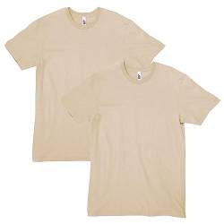 American Apparel CVC T-Shirt, Unisex, f r Erwachsene, Stil G2001cvc, 2er-Pack, Heather Bone (2er-Pack), S von American Apparel