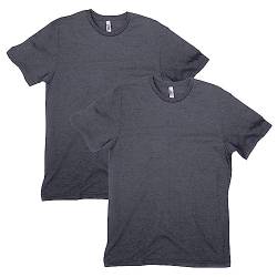 American Apparel CVC T-Shirt, Unisex, f r Erwachsene, Stil G2001cvc, 2er-Pack, Heather Charcoal (2er-Pack), S von American Apparel