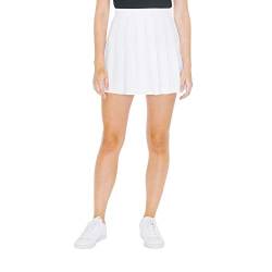 American Apparel Damen Gabardine Tennis Skirt Tennisrock, weiß, Klein von American Apparel