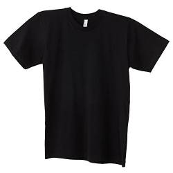 American Apparel T-Shirt, Unisex, kurzärmelig, Baumwolle, einfarbig Gr. L, Schwarz von American Apparel