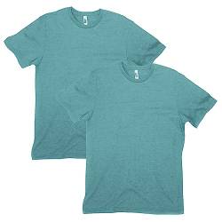 American Apparel Unisex CVC T-Shirt, Stil G2001CVC, 2er-Pack, Heather Arctic (2er-Pack), S von American Apparel