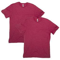 American Apparel Unisex CVC T-Shirt, Stil G2001CVC, 2er-Pack, Heather Cardinal (2er-Pack), XL von American Apparel