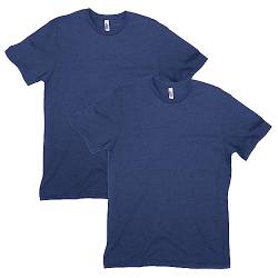 American Apparel Unisex CVC T-Shirt, Stil G2001CVC, 2er-Pack, Heather Indigo (2er-Pack), XL von American Apparel