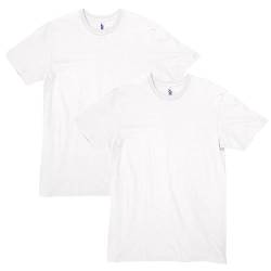 American Apparel Unisex CVC T-Shirt, Stil G2001CVC, 2er-Pack, Weiß (2-er Pack), L von American Apparel