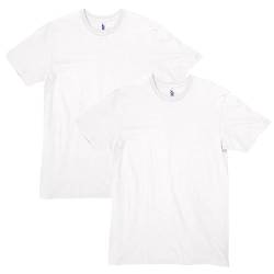 American Apparel Unisex CVC T-Shirt, Stil G2001CVC, 2er-Pack, Weiß (2-er Pack), S von American Apparel