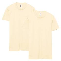 American Apparel Unisex-Erwachsene Feinjersey-T-Shirt, Stil G2001, 2er-Pack, Cremefarben (2er-Pack), L von American Apparel