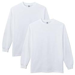 American Apparel Unisex-Erwachsene Langarm, Stil G1304, 2er T-Shirt, Weiß (2-er Pack), Mittel von American Apparel