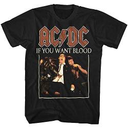 ACDC 1973 Australian Heavy Metal Rock Band If You Want Blood T-Shirt Tee, Schwarz, XX-Large von American Classics
