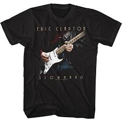 American Classics Eric Clapton T-Shirt für Erwachsene, kurzärmelig, Motiv: Slowhand Guitar, schwarz, X-Groß von American Classics