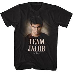 American Classics Twilight T-Shirt Team Jacob schwarz Unisex Erwachsene Kurzarm T-Shirts Vampire Romance Movie Graphic Tees, Schwarz, L von American Classics
