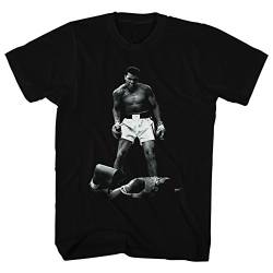 Muhammad Ali Ali Over Liston T-Shirt für Erwachsene, Schwarz, L von American Classics