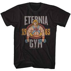 T-Shirt Masters of The Universe TV-Serie 1983 He Man Eternia Gym Muscles, schwarz, XX-Large von American Classics