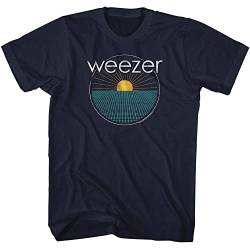Weezer Rock Band Sun Rays Erwachsene Kurzarm T-Shirts Graphic Tees, Marineblau, L von American Classics