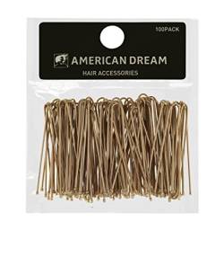 AMERICAN DREAM Pack of 100 x Haarklammern - blond - glatt - 2 inch / 5 cm Länge, 1er Pack (1 x 60 g) von American Dream