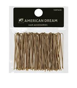 AMERICAN DREAM Pack of 100 x Haarklammern - blond - glatt - 2.5 inch / 6.35 cm Länge, 1er Pack (1 x 74 g) von American Dream