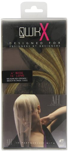 American Dream Qwik X 100% indischem Remy-Echthaar hergestllt Tape Hair Extensions Farbe 10/22 - Mittleres Aschbraun/Strandblond - 41cm, 1er Pack (1 x 1 Stück) von American Dream