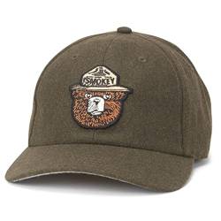 AMERICAN NEEDLE Smokey Bear Offiziell lizenzierte Kollektion, verstellbar, OSFA, Olivgrün, Einheitsgröße von American Needle