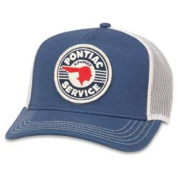 AMERICAN NEEDLE Valin Collection Automarken Verstellbare Snapback Baseball Trucker Mütze, Pontiac (Elfenbein/Marineblau), Einheitsgröße von American Needle