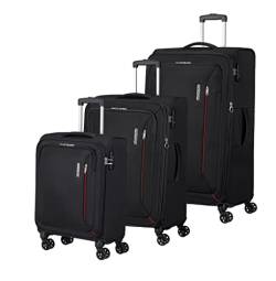 American Tourister Hyperspeed - Kofferset 3-teilig, Schwarz (Jet Black) von American Tourister