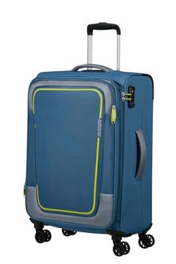 American Tourister Pulsonic - Spinner L, Erweiterbar Koffer, 81 cm, 113/122 L, Blau (Coronet Blue) von American Tourister