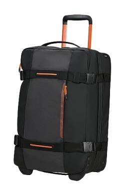 American Tourister Urban Track, Reisetasche S mit 2 Rollen, 55 cm, 55 L, Schwarz (Black/Orange) von American Tourister
