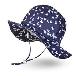 Ami&Li tots Mädchen Sonnenhut Verstellbarer Hut mit breiter Krempe Sonnenschutz UPF 50 für Baby Mädchen Jungen Säugling Kind Kleinkind Unisex von Ami&Li tots