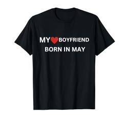 Boyfriend Girlfriend , Couple Heart Birthday Tee T-Shirt von Amin Design