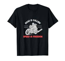 Speed is Freedom, Motorrad, Biker Tee T-Shirt von Amin Design