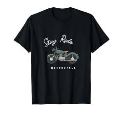 Stay Ride , Motorrad , Cafe Racer , Biker , Vintage Tee T-Shirt von Amin Design