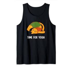 Time for Yoga | Lustiges Katzen-Yoga-T-Shirt | Yoga-Liebhaber lustiges T-Shirt Tank Top von Amin Design