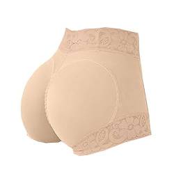 Amiweny Curveshe Fajas, Curveshe Fajas Invisibles,Women Lace Classic Daily Wear Body Shaper Butt Lifter Panty Smoothing Brief (Beige,XL) von Amiweny