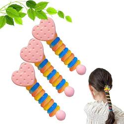 Colorful Telephone Wire Hair Bands for Kids,Spiral Hair Ties Phone Cord,Phone Cord Straight Spiral Hair Ties,Coil Hair Ties Ponytail Holder,Bowknot Braided Telephone Wire Hair Bands (# B) von Amiweny