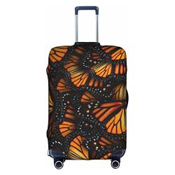 Amkong Butterfly Trolley Kofferüberzug Elastisch Kofferüberzug Damen Mädchen Gepäckhülle Klein, weiß, L von Amkong