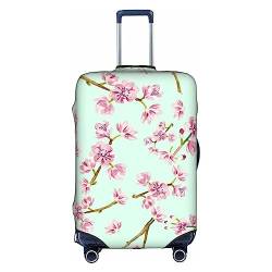 Amkong Funny Cherry Blossoms Trolley Kofferüberzug Elastische Kofferhülle Damen Mädchen Gepäckabdeckung Groß, Interessante Kirschblüten, L von Amkong