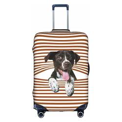 Amkong Funny Puppy Trolley Kofferbezug Elastische Kofferabdeckung Damen Mädchen Gepäckabdeckung Groß, weiß, xl von Amkong