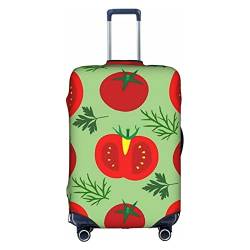 Amkong Funny Tomato Trolley Kofferüberzug Elastisch Kofferüberzug Damen Mädchen Kofferüberzug Klein, weiß, S von Amkong