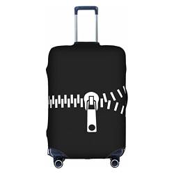 Amkong Funny Zipper Trolley Suitcase Cover Elastic Suitcase Cover Ladies Girls Luggage Cover Large, weiß, L von Amkong