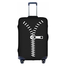 Amkong Funny Zipper Trolley Suitcase Cover Elastic Suitcase Cover Ladies Girls Luggage Cover X-Large, weiß, M von Amkong