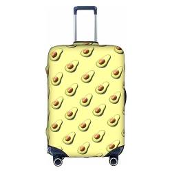 Amkong Interessante Avocado-Früchte-Trolley-Kofferhülle, elastisch, für Damen und Mädchen, Größe XL, weiß, L von Amkong