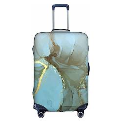Amkong Interessante Marmor-Textur-Kunst-Trolley-Kofferabdeckung, elastisch, für Damen und Mädchen, Gepäckabdeckung, groß, Interessante Marmorstruktur Art1, L von Amkong