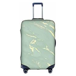 Amkong Kofferüberzug aus Marmor, Grün / Gelb, Kratzer, elastisch, für Damen und Mädchen, Größe L von Amkong