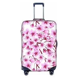 Amkong Schöne Kirschblüten Trolley Kofferbezug Elastische Kofferabdeckung Damen Mädchen Gepäckabdeckung XL, Schöne Kirschblüten1, M von Amkong