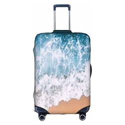 Amkong Strandtrolley Kofferüberzug Elastische Kofferhülle Damen Mädchen Gepäckabdeckung XL, weiß, L von Amkong