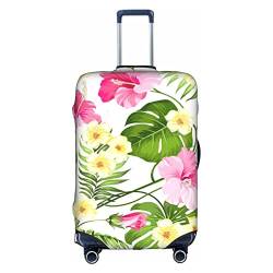 Amkong Trolley-Kofferhülle mit tropischen Blumen, elastisch, für Damen und Mädchen, Größe XL von Amkong
