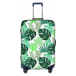 Amkong Trolley-Kofferüberzug mit tropischen Blumen, elastisch, für Damen und Mädchen, Größe XL, weiß, xl von Amkong